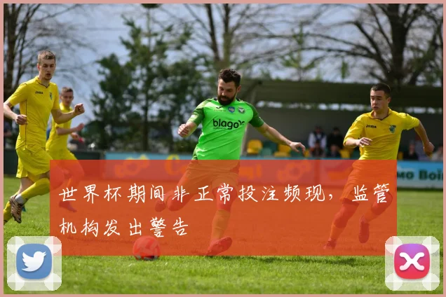 世界杯期间非正常投注频现,监管机构发出警告